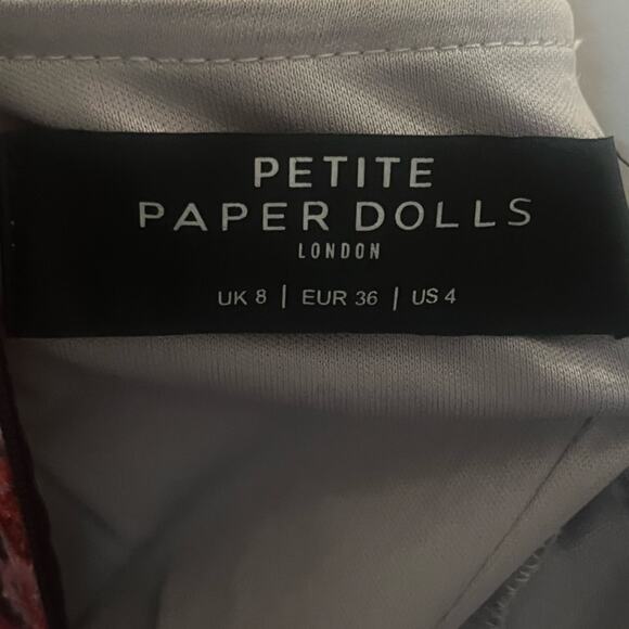 ASOS Paper Doll Colorful Floral Lace Coquette Scalloped Feminine Dress 4P - Picture 6 of 6